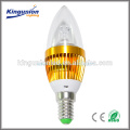 2015 lámpara caliente del bulbo de la vela del LED, luz de bulbo de la iluminación E14 / E7 / B22 de Kingunion con Ce, Rohs aprobado